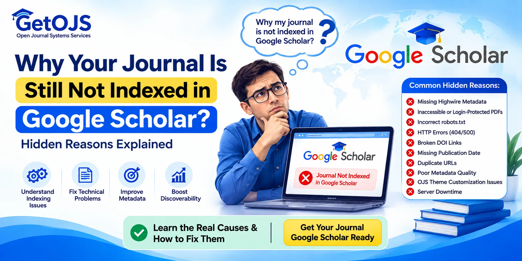 Why a journal is still not indexed in Google Scholar