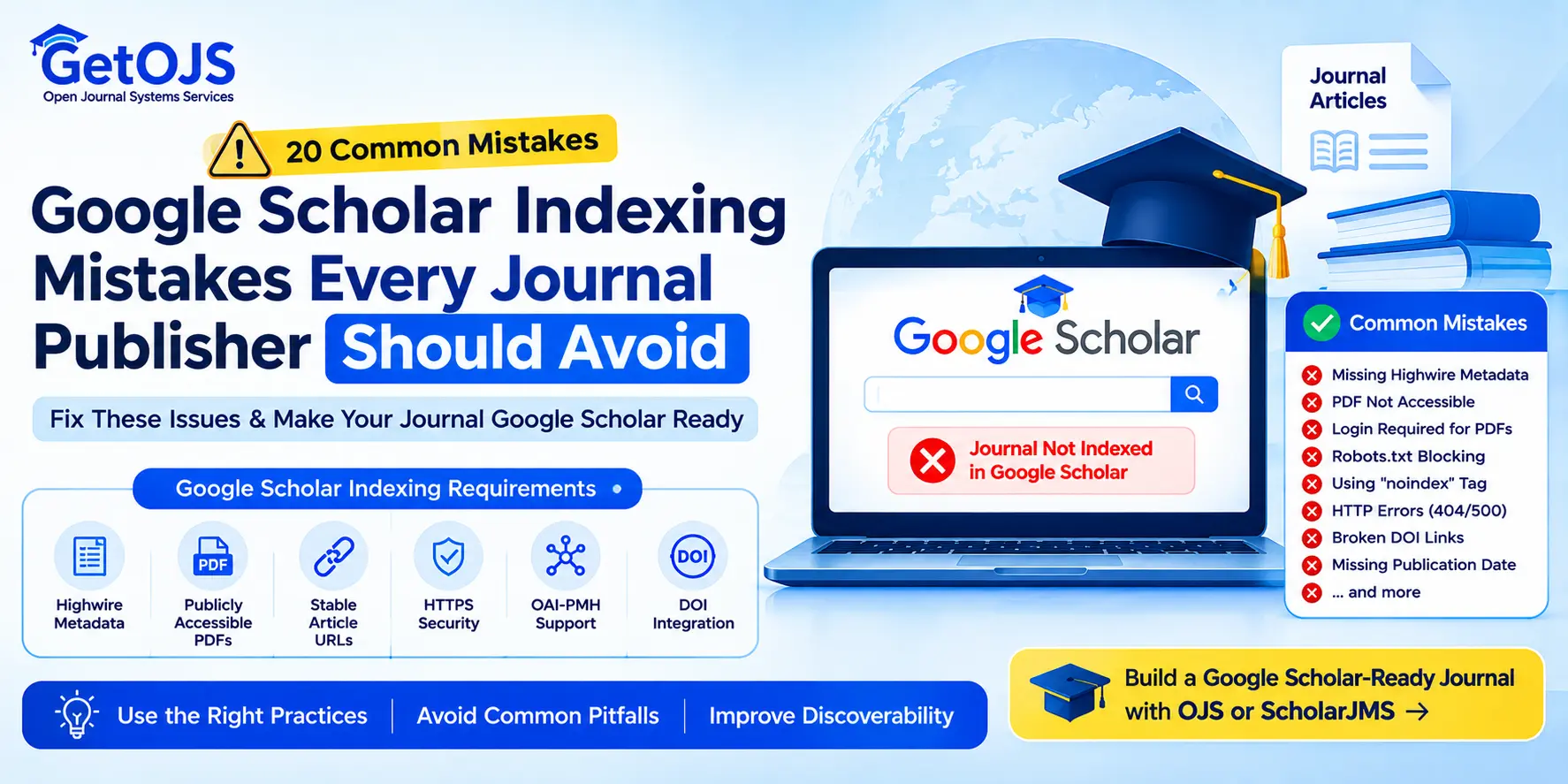 20 Google Scholar indexing mistakes every journal publisher should avoid